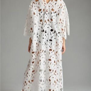 NWT Anthropologie White Lace Swim Cover-Up